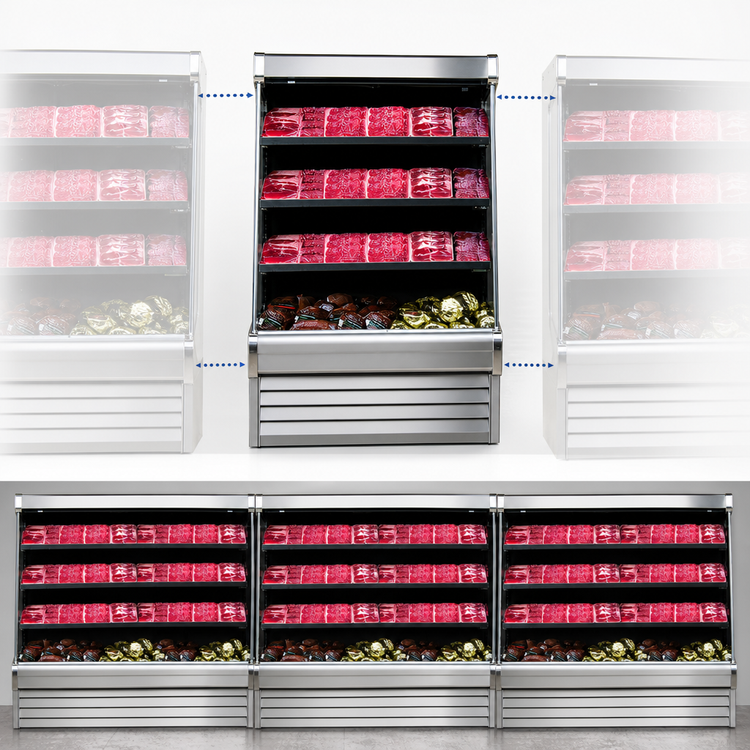 Product image #4 for Howard-McCray Ovation Series 63-Inch Self-Contained Meat Open Merchandiser with LED Lighting, Stainless Steel