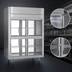 Thumbnail image #5 for Victory UltraSpec Series Extra Wide Pass-Thru Glass Half-Door Freezer, 2-Section, Self-Contained