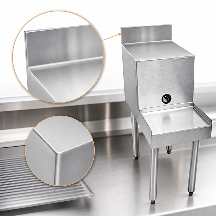 Product image #4 for CHOICE by Glastender Freestanding Underbar Blender Station with Filler Board and 9-Inch Blender Shelf, 18 Inch Wide x 24 Inch Deep