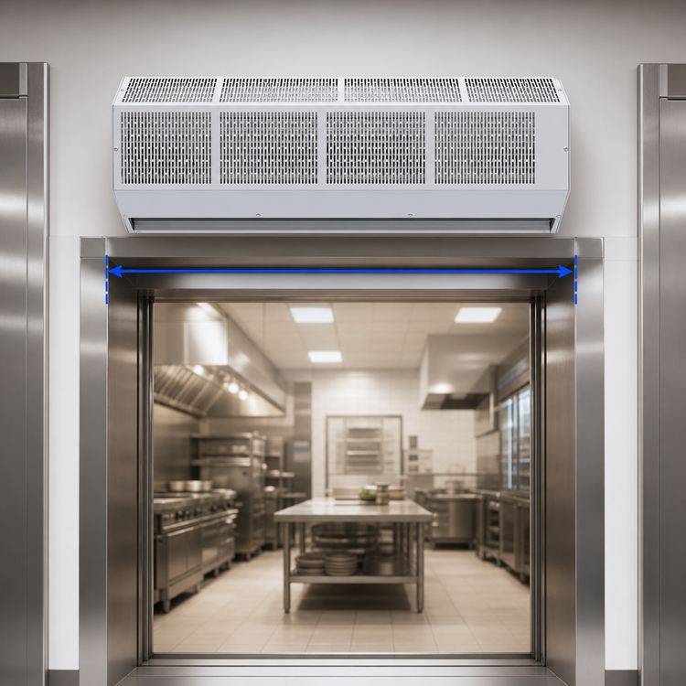 Product image #4 for Berner Commercial High Performance Series 42-Inch Heated Electric Air Curtain, 14.0 kW, 1/2 HP Motor