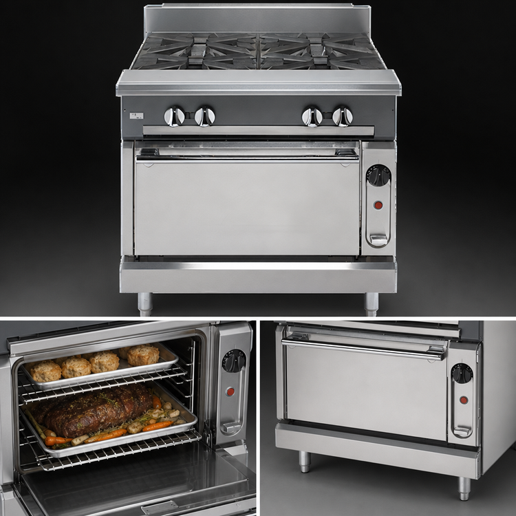 Product image #4 for Vulcan V Series Heavy-Duty 36-Inch Commercial Gas Range with Standard Oven and 4 Open Burners