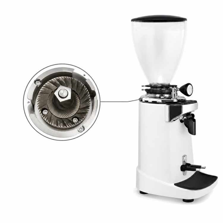 Product image #4 for UNIC Ceado E37T On-Demand Espresso Coffee Grinder with 83mm Titanium Burrs, White Finish