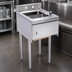 Thumbnail image #4 for BK Resources Underbar Dump Sink with Soap and Towel Dispenser, 12 Inch x 21-1/4 Inch, 1 Compartment, Stainless Steel