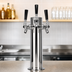 Thumbnail image #4 for Three-Faucet Air-Cooled Countertop Draft Beer Tower, Polished Stainless Steel