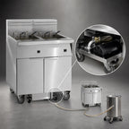 Thumbnail image #4 for Imperial (Middleby) IFSSP675ET 6-Battery Electric Floor Fryer, 75 lb. Tanks, Built-In Filter, Electronic Thermostat, Stainless Steel