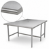 Thumbnail image #4 for Advance Tabco 144 Inch x 24 Inch 16 Gauge 304 Stainless Steel Flat Top Work Table with Galvanized Open Base