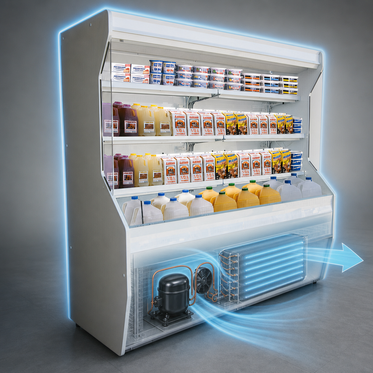 Product image #4 for Howard-McCray 32E Series 98-Inch Dairy Open Merchandiser, Open Front, Self-Contained Refrigeration