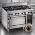 Thumbnail image #4 for Bistro 48-Inch Shallow-Depth Heavy-Duty Gas Restaurant Range with 8 Open Burners and Convection Oven