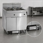 Thumbnail image #4 for Imperial (Middleby) IFSSP475E 4-Tank Floor Model Electric Fryer, 75 lb. Each, Built-In Space Saver Filter System