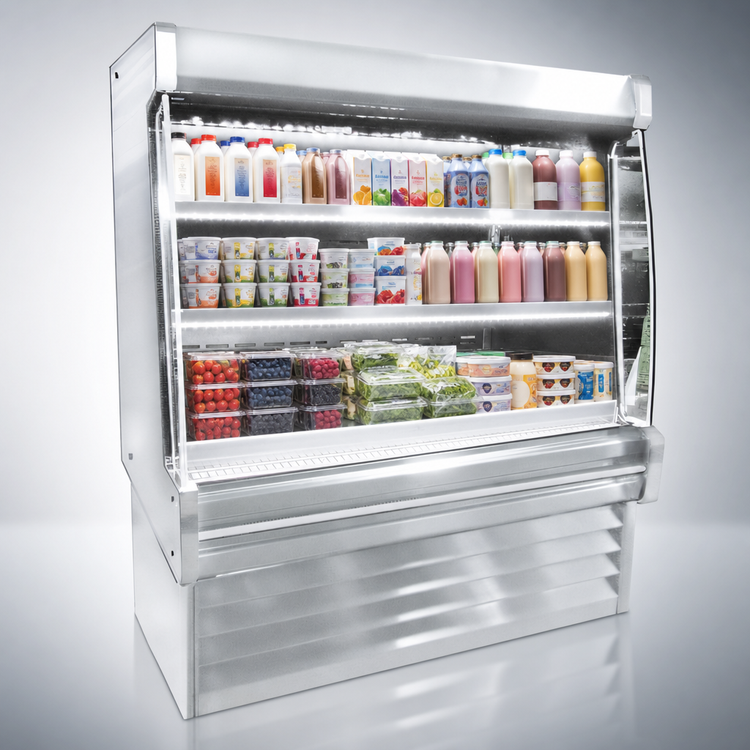 Product image #4 for Howard-McCray 35E Series Endless Dairy Open Merchandiser, 147-Inch Wide, Remote Refrigeration, LED-Lit Shelves