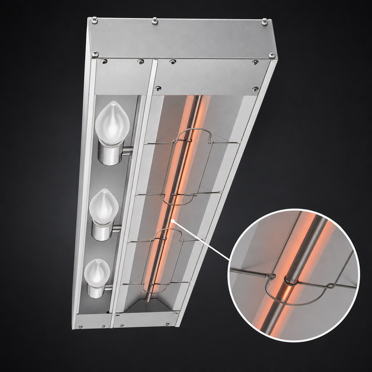 Product image #4 for Hatco Glo-Ray 36-Inch Lighted Aluminum Infrared Strip Heater