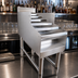 Thumbnail image #4 for 24-Inch Freestanding Underbar Liquor Display Rack, 5-Step, 304 Stainless Steel, 3-Inch Backsplash