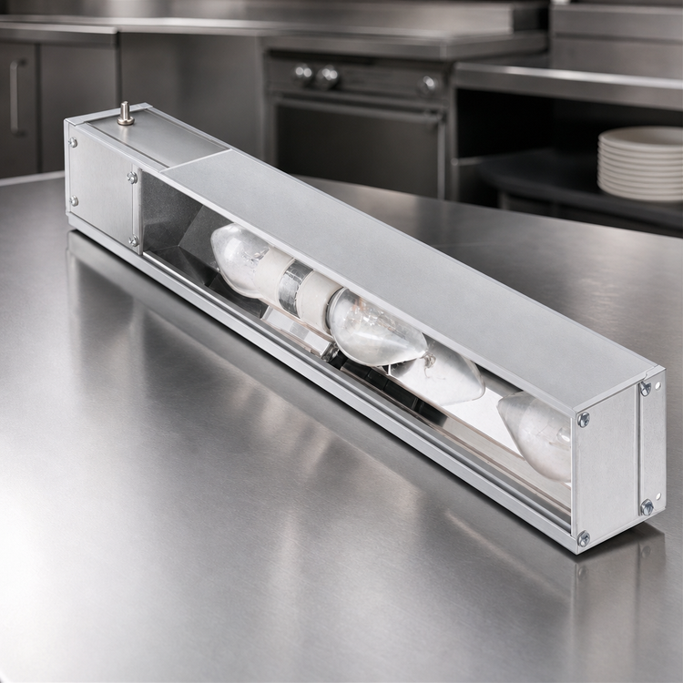 Product image #4 for Hatco Glo-Rite 48-Inch Strip-Style Food Heat Lamp Display Light with Aluminum Housing and Toggle Switch, 120V