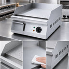 Thumbnail image #4 for Admiral Craft GRID-16 Electric Countertop Flat Griddle, 15-1/2" x 16" Surface, Thermostatic, Stainless Steel, 120V