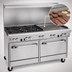 Thumbnail image #4 for Southbend Ultimate 60-Inch Gas Restaurant Range with 4 Pyromax Burners, 24-Inch Griddle and 2 Cabinets