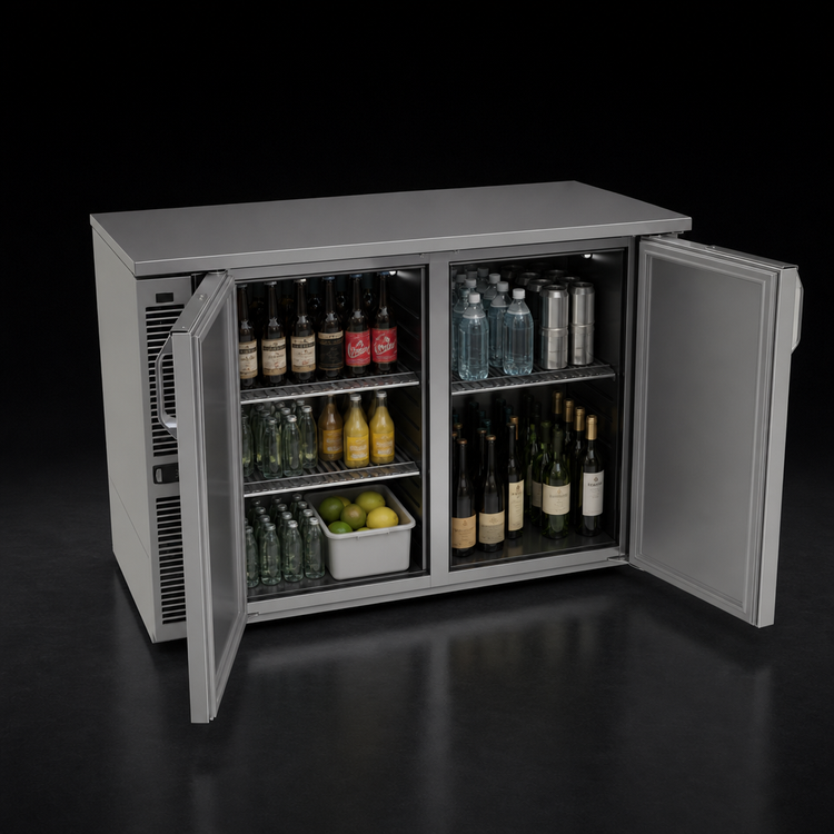 Product image #4 for Glastender C1SL44 One-Zone 44-Inch Two-Section Side-Serviced Low-Profile Back Bar Cooler