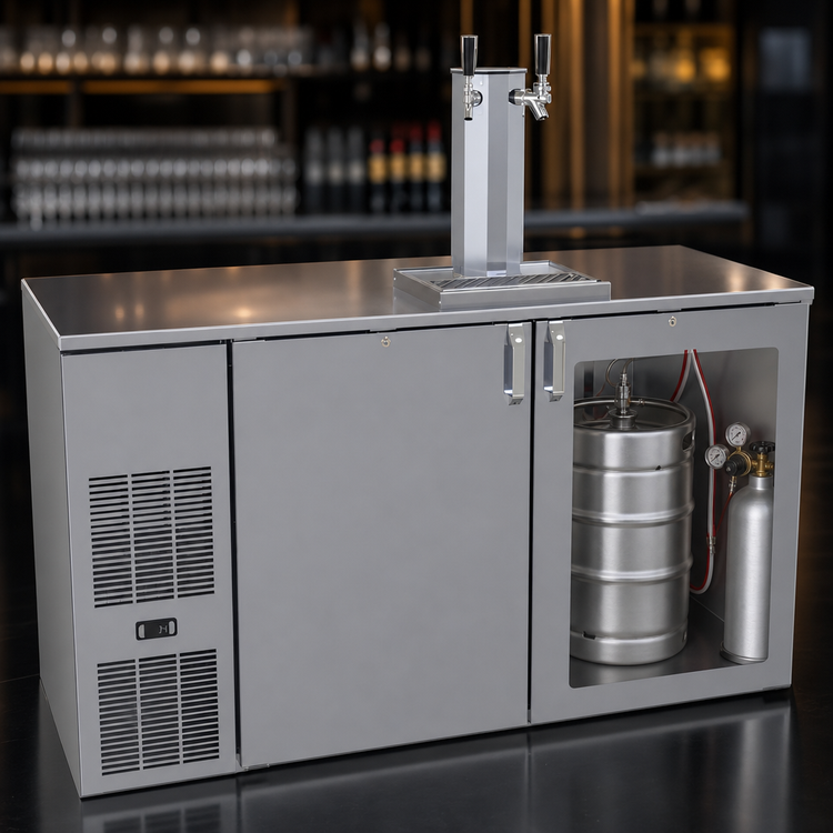 Product image #4 for Glastender C1FB60-DD 60-Inch Front-Serviced Bar Profile Draft Dispensing Cooler