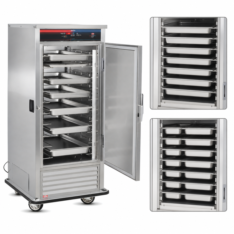 Product image #4 for FWE Mobile Dual-Temp Heated & Refrigerated Holding Cabinet, 10 Full-Size or 20 Half-Size Pan Capacity
