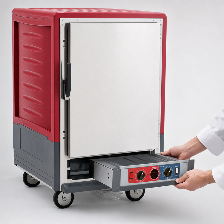 Product image #4 for Metro C5 3 Series Half-Height Heated Holding and Proofing Cabinet with Solid Door and Fixed Wire Slides