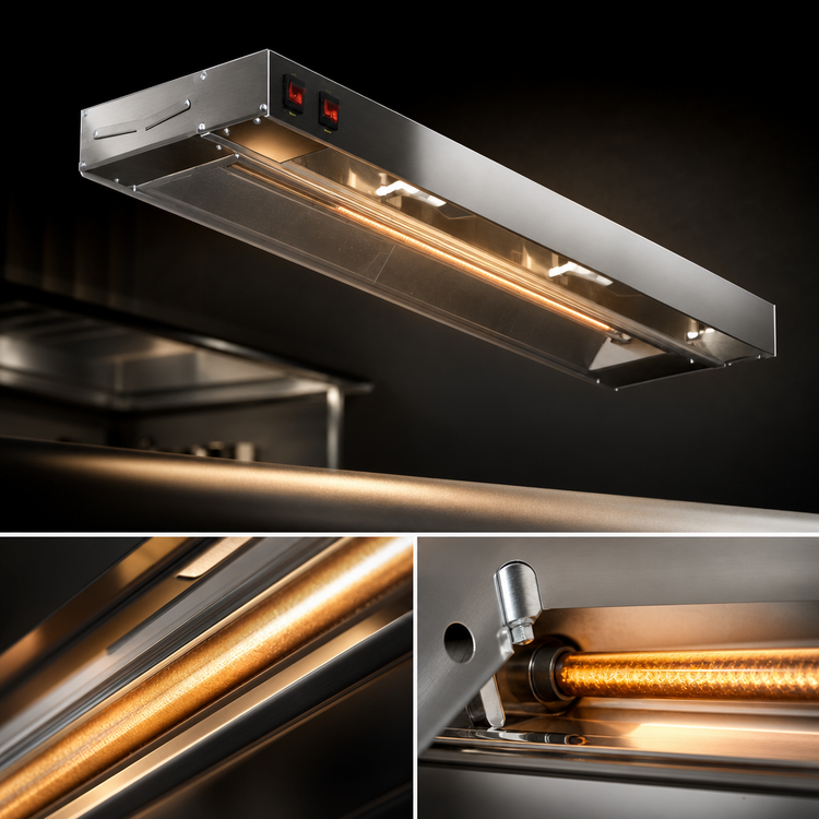 Product image #4 for Eagle Group RedHots 96-Inch Single High-Watt Lighted Strip Heat Lamp, 240V