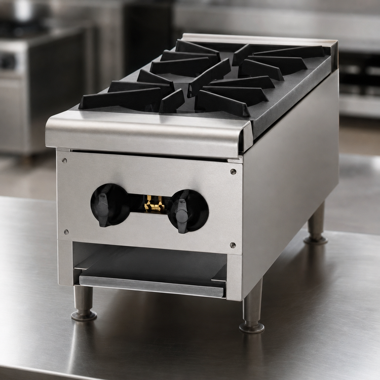 Product image #4 for Wells 12-Inch Countertop Natural Gas Hot Plate with 2 Burners