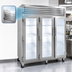 Thumbnail image #4 for Dealer's Choice G Series 3-Section LED Glass Door Merchandiser Reach-In Freezer, Left/Left/Right Hinged, Self-Contained Top-Mounted, 70.67 Cu. Ft.