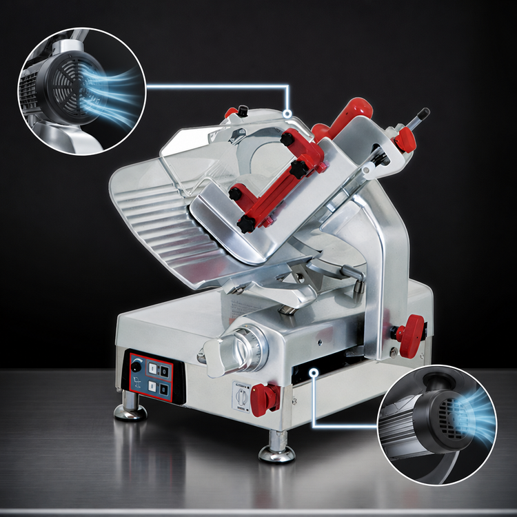 Product image #4 for Trento 12-Inch Belt-Driven Automatic Gravity Feed Commercial Meat Slicer
