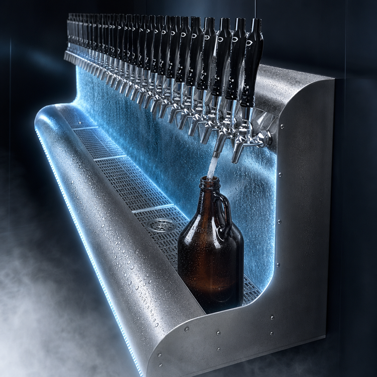 Product image #4 for Perlick 21-Faucet Modular Wall-Mount Glycol-Cooled Draft Beer Dispensing Tower