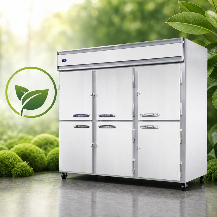 Product image #4 for Continental Refrigerator 3FESNSSHD Extra-Wide Three-Section Shallow Depth Reach-in Freezer with Half-Height Solid Doors