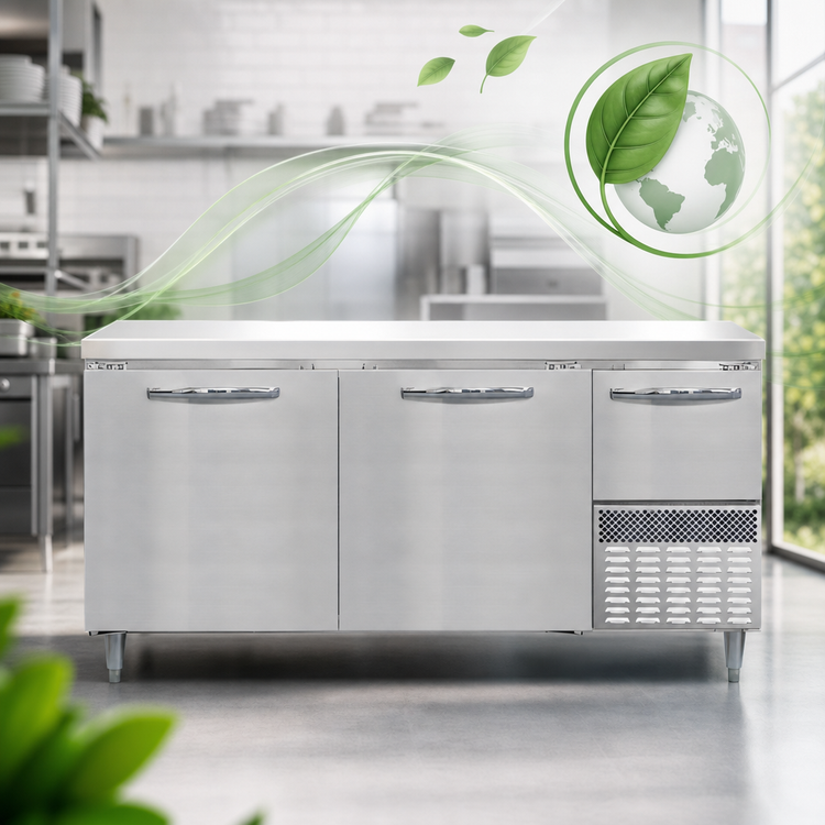 Product image #4 for Continental Refrigerator Designer Line 68" 2-Section Worktop Freezer with Solid Doors