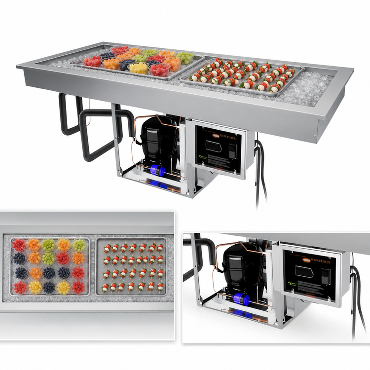 Product image #4 for Hatco R-290 Slim Drop-In Frost Top for 2 Full-Size Sheet Pans, 54-15/16 Inch Wide