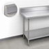 Thumbnail image #4 for Advance Tabco 108-Inch x 24-Inch Stainless Steel Work Table with 5-Inch Backsplash and Adjustable Galvanized Undershelf