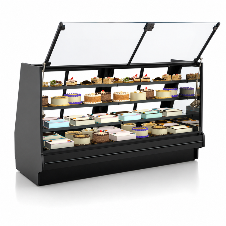 Product image #4 for Fusion 148-1/2-Inch Wide Refrigerated Service Case, Remote DX, Clear Rear Sliding Doors