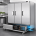 Thumbnail image #4 for Everest Refrigeration 3-Section Dual Temperature Reach-In Refrigerator/Freezer Combo, Bottom Mount, Stainless Steel