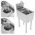 Thumbnail image #5 for Top Shelf 12-Inch Wide Stainless Steel Underbar Prep Sink with Sink Bowl and Glass Rinser