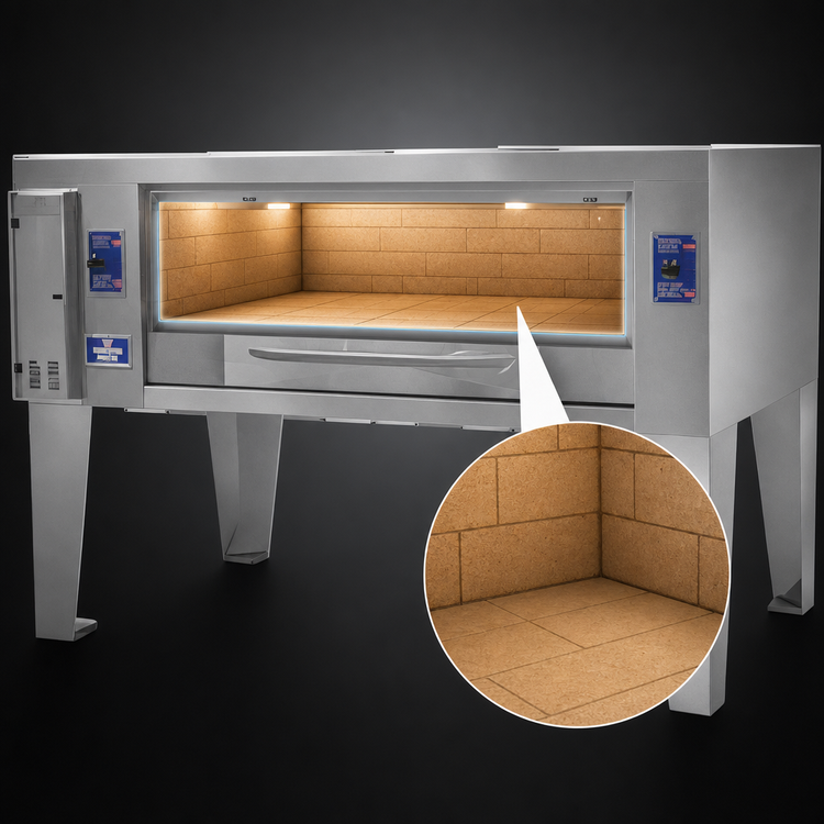 Product image #4 for Bakers Pride Super Deck Series Gas Pizza Deck Oven, Single Deck, 60 x 36 Inch Deck