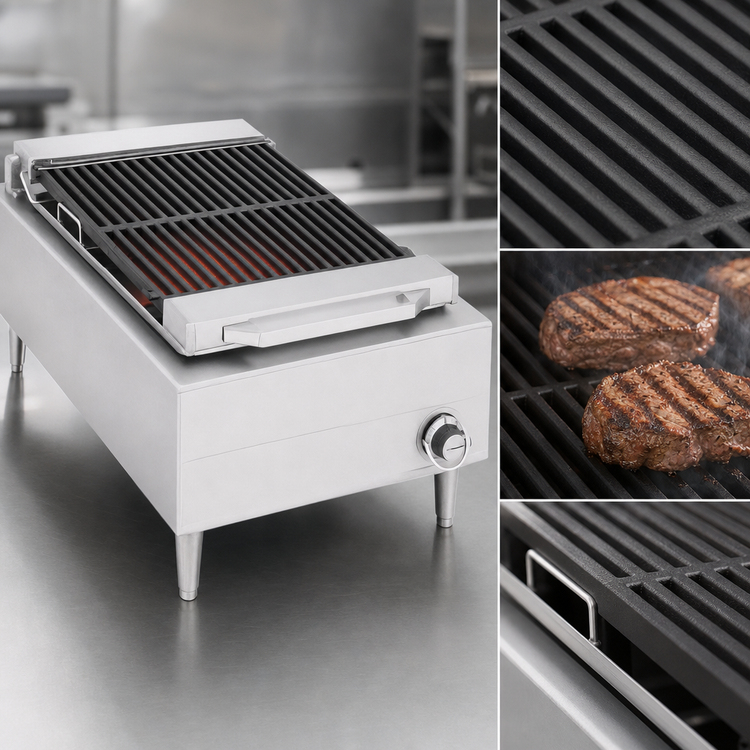 Product image #4 for Wells B-44 Countertop Electric Charbroiler, 20-Inch Wide, Cast Iron Grate
