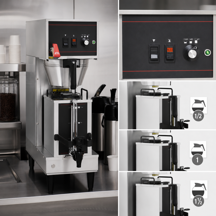 Product image #4 for BUNN Single Satellite Coffee Brewer with Portable Server, 120V, Plumbed