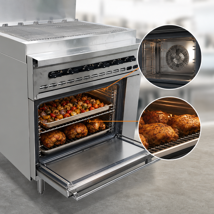 Product image #4 for Wolf Challenger XL 36-Inch LP Gas Restaurant Range with 36-Inch Charbroiler and Convection Oven