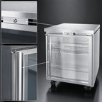 Thumbnail image #4 for Hoshizaki Steelheart UR27B-GLP01 27-Inch Low-Profile Undercounter Reach-In Refrigerator, One Glass Door, Stainless Steel