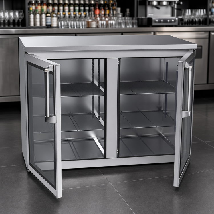 Product image #4 for Krowne Remote Two-Section Back Bar Storage Cabinet, 48 Inch W x 24 Inch D