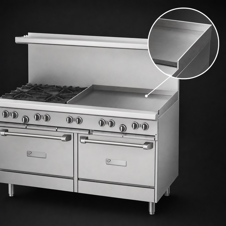 Product image #4 for Garland US Range 60-Inch Gas Restaurant Range with 4 Open Burners and 36-Inch Griddle, 2 Storage Bases