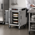 Thumbnail image #5 for Metro HotBlox™ Wide 8-Pan Pass-Thru Half-Height Insulated Holding Cabinet, Analog Control, Clear Front and Rear Doors, 120V