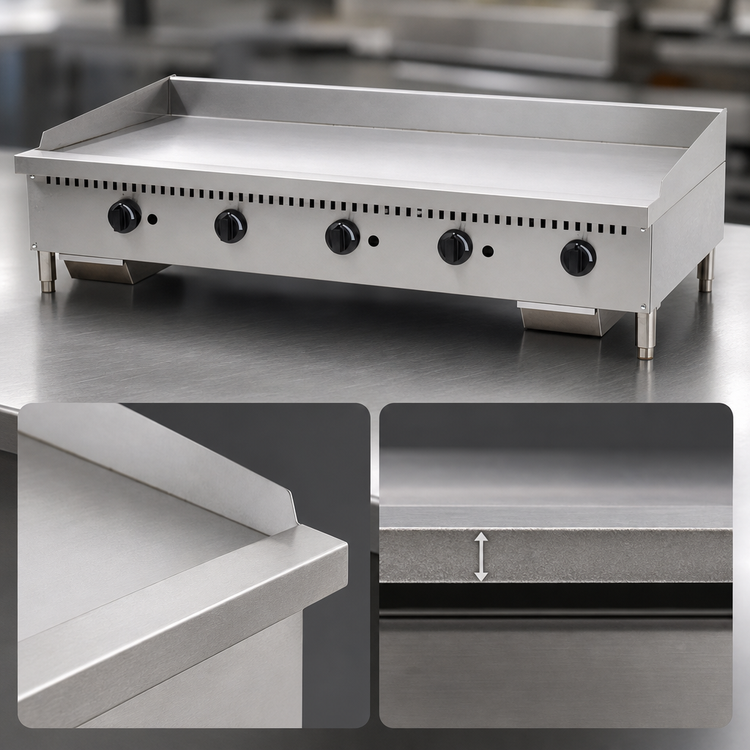 Product image #4 for Serv-Ware 60-Inch Manual Natural Gas Commercial Griddle with 5 Burners