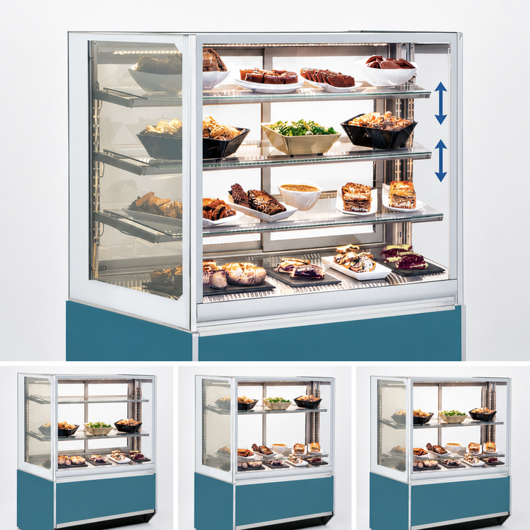 Product image #5 for Federal Industries Italian Glass Series Floor-Standing Heated Food Display Case, 36 Inches Wide