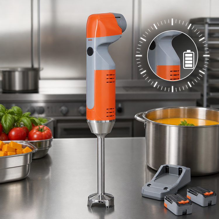 Product image #4 for MiniPro Cordless Handheld Immersion Blender with 2 Batteries and Charger, 230V