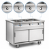 Thumbnail image #4 for Randell Mobile Electric Hot Food Table with 4 Sealed Wells, Open Cabinet Base, 60 x 30 Inches