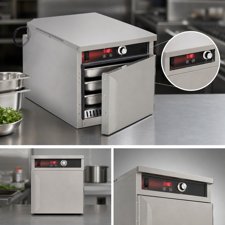 Product image #4 for Handy Line HLC-3 Countertop Electric Heated Holding Cabinet, 1 Compartment