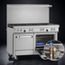 Thumbnail image #4 for Ultimate 48-Inch Commercial Gas Range with 7 Open Burners, Standard Oven, and Cabinet Base
