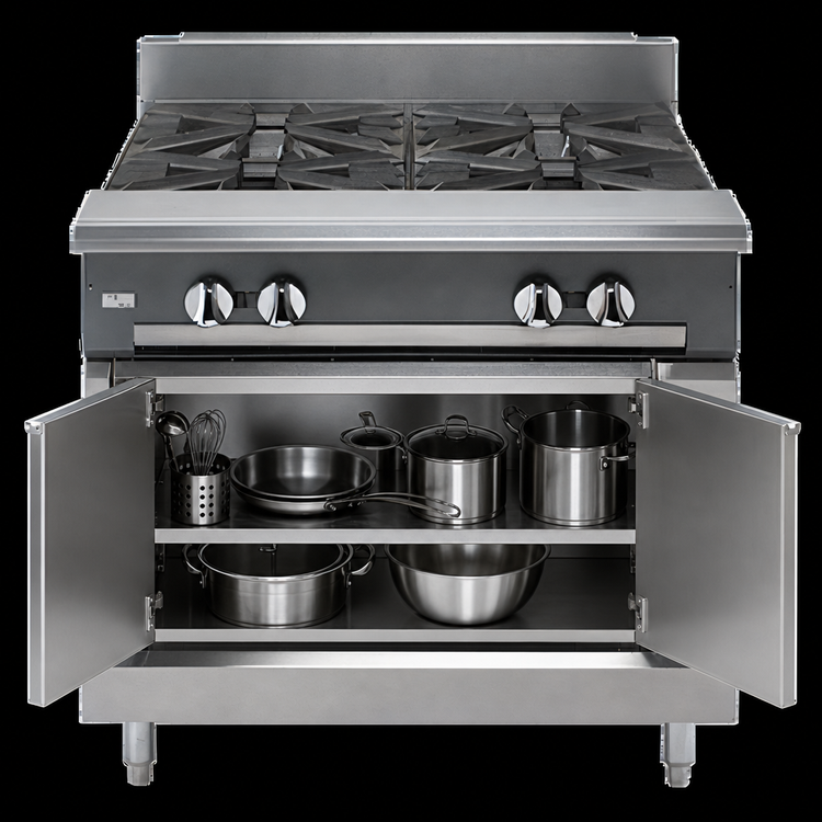 Product image #4 for Vulcan V Series 18-Inch Heavy-Duty 2-Burner Gas Range with Cabinet Base